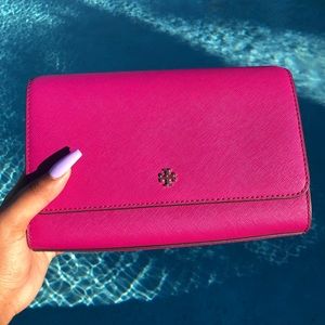 Tory Burch Emerson Combo Crossbody in Prickly Pear
